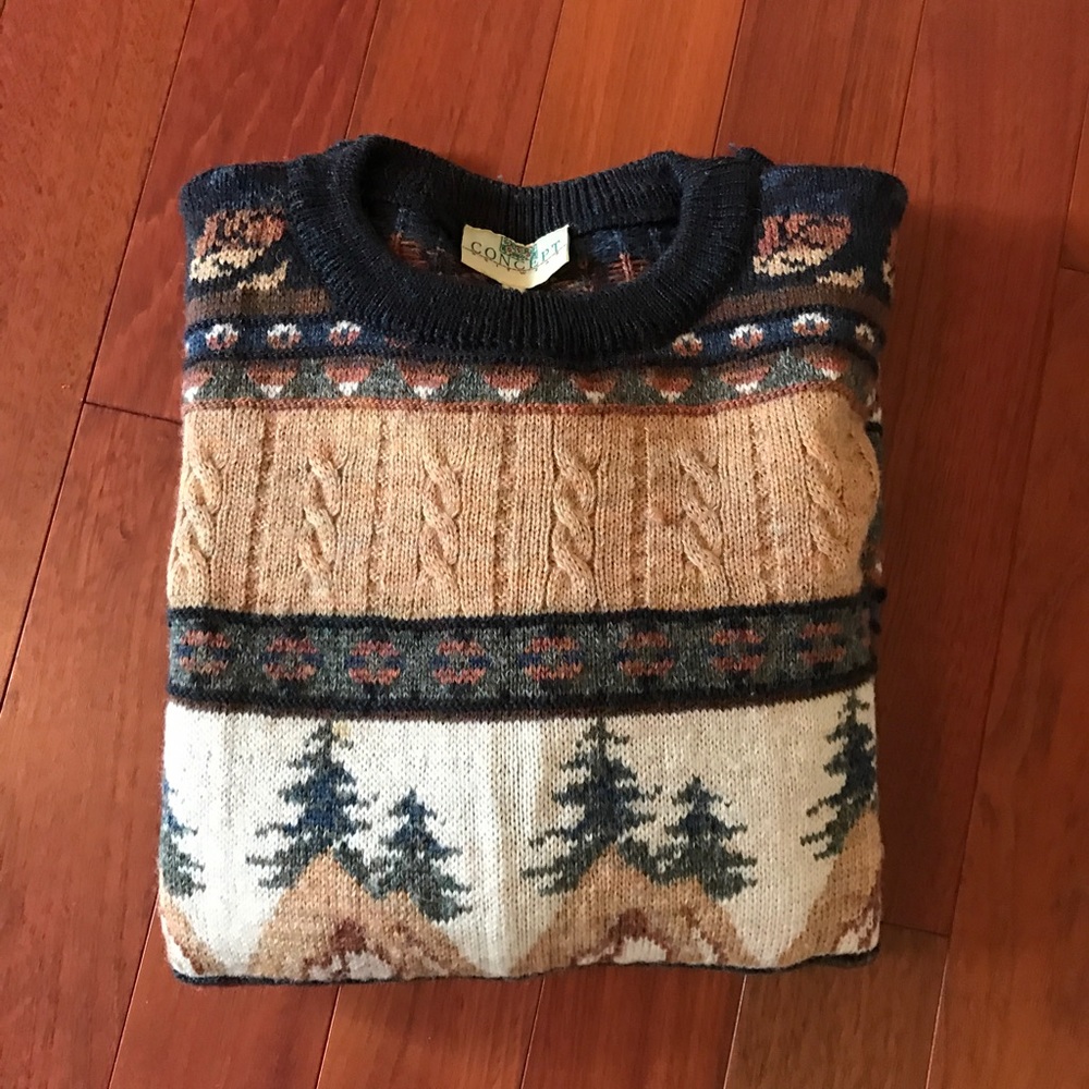 Men's 100% Wool Sweater (M)