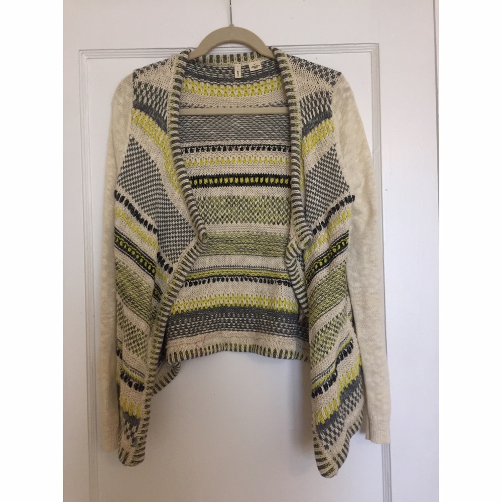 Anthropologie Funky Draped Sweater with Tinsel