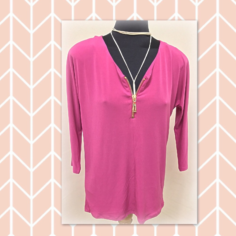 Pink long sleeve top