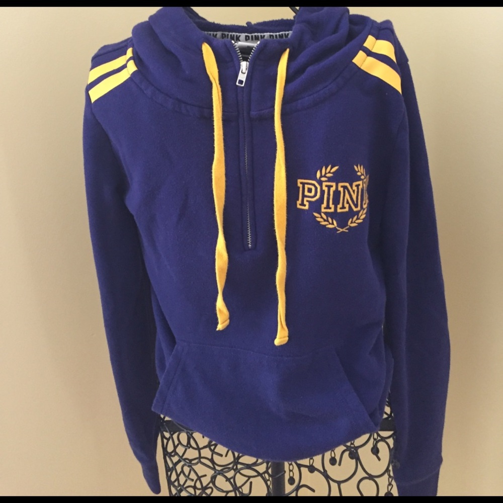 Pink zipper hooded sweatshirt!