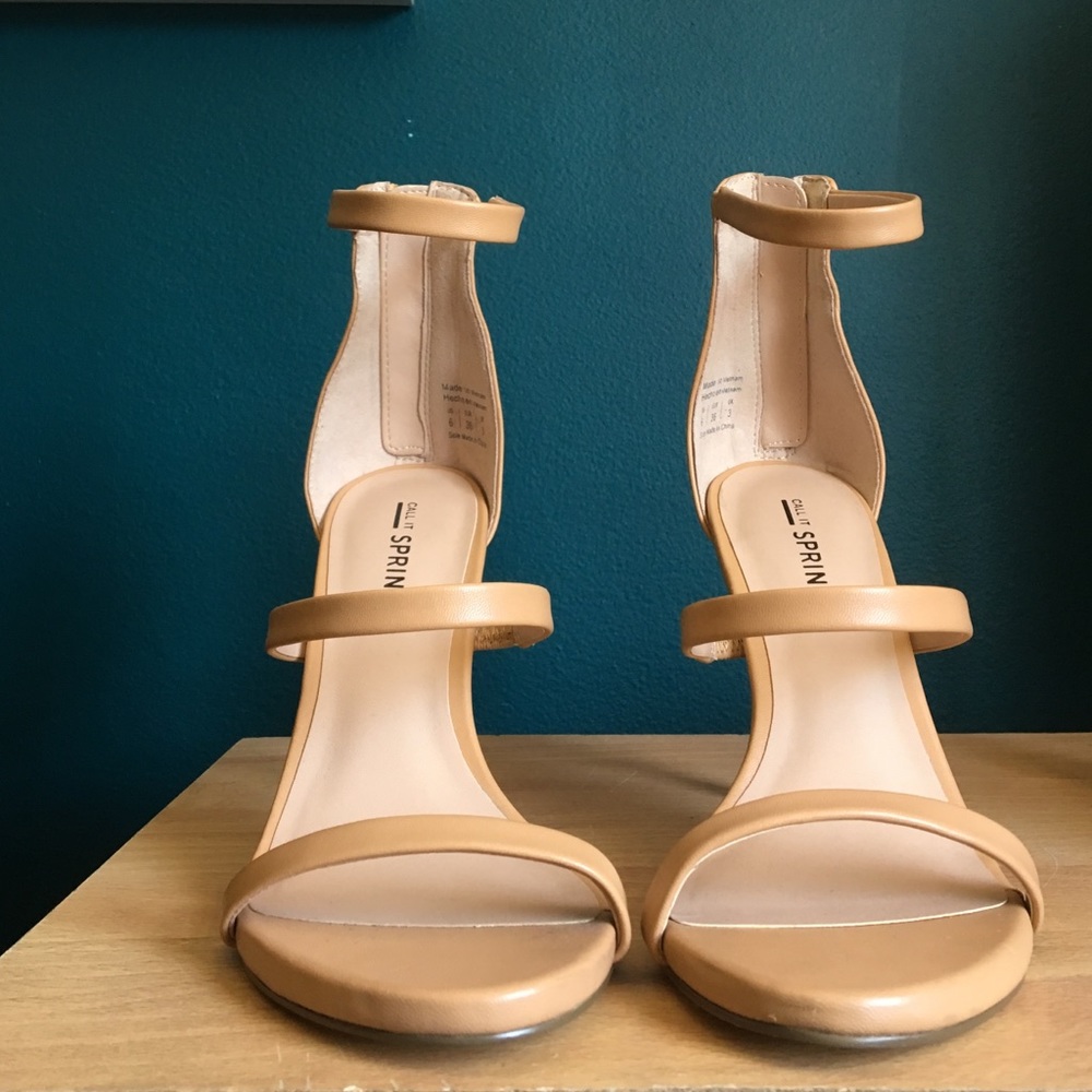 Call it spring brand new nude heels