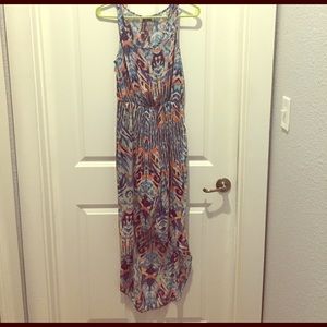 Colorful high-low dress