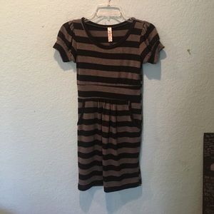 Black and grey striped dress