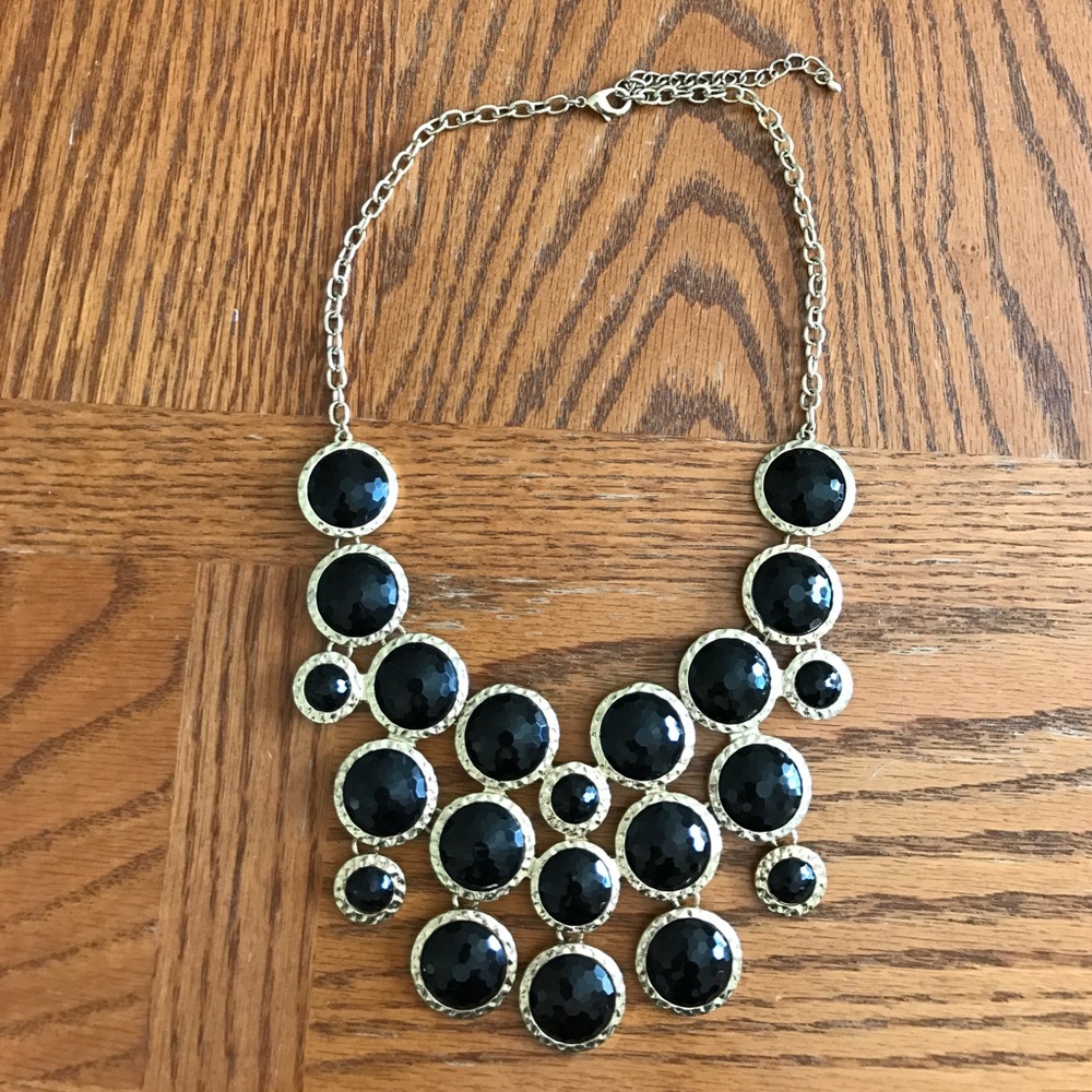 Black and gold statement necklace