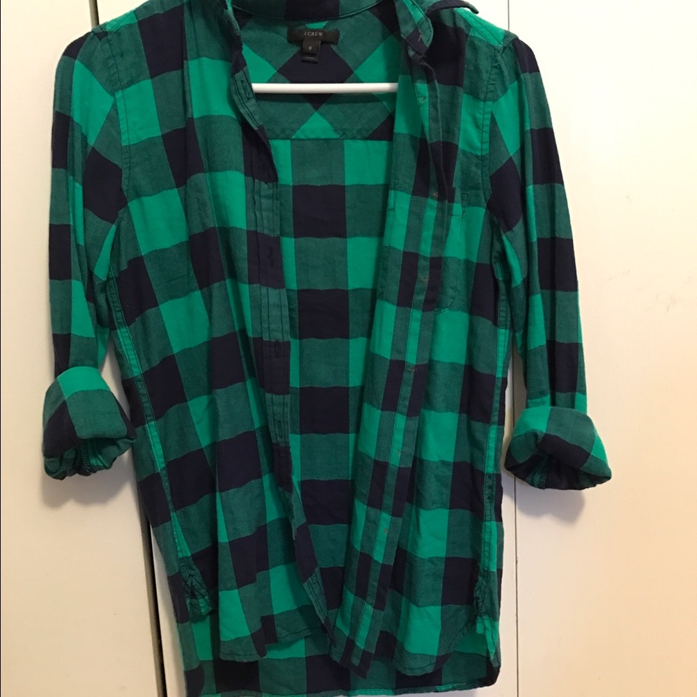 Button down plaid shirt