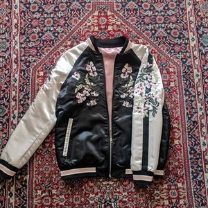 Reversible Embroidered Satin Bomber jacket *RARE*