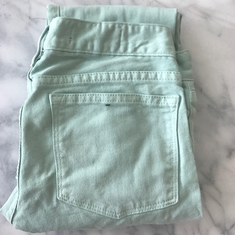 J.Crew Toothpick mint jeans