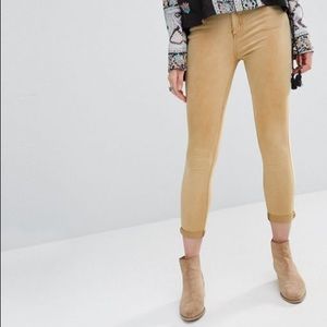 Free People hi roller crop high waisted jeans