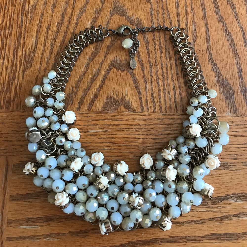 Rose and cream statement necklace