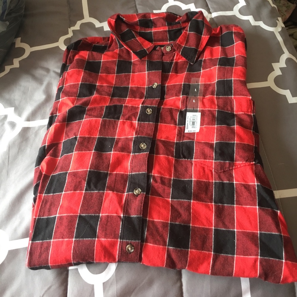 Light weight flannel top.