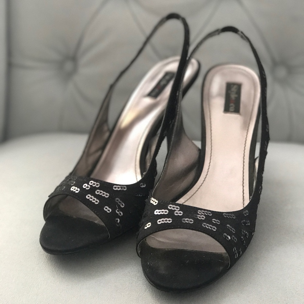 Style and Co Black Sequin Hills