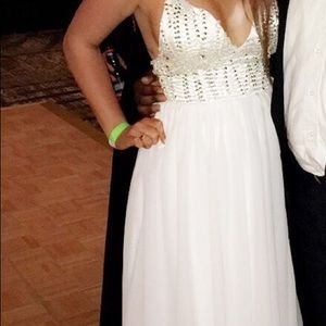 White sequined prom/formal dress
