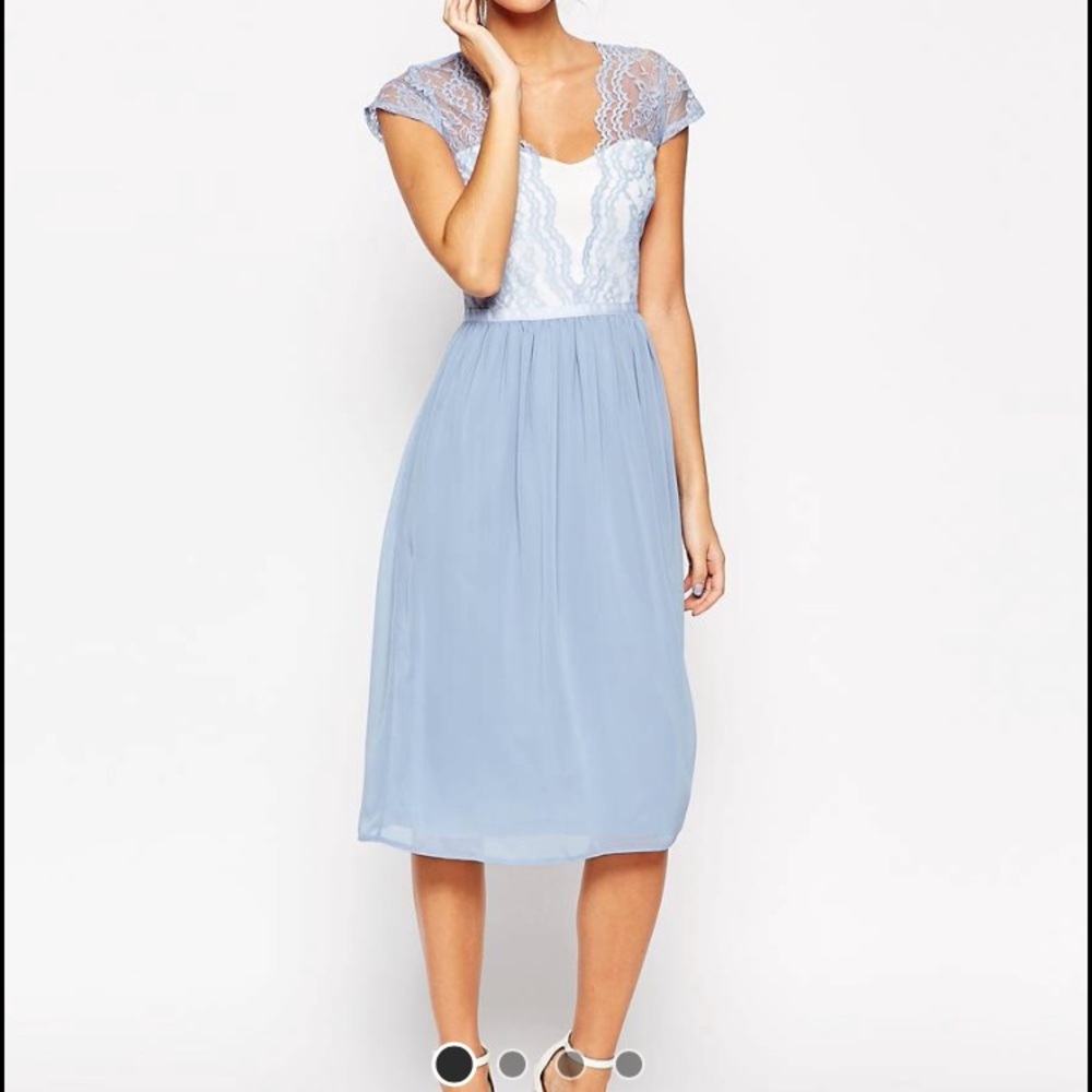 ASOS Scallop Lace Midi Dress