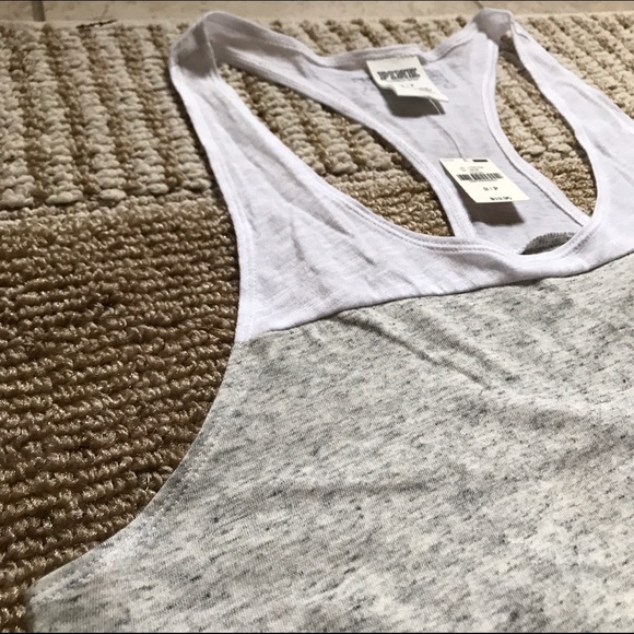 VS Pink Colorblock Racerback Tank - Picture 4 of 5
