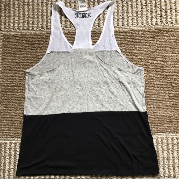 VS Pink Colorblock Racerback Tank - Picture 5 of 5