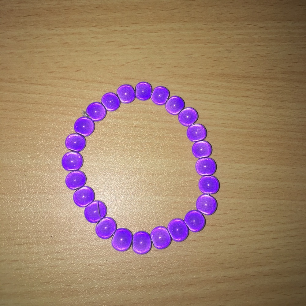 Purple beaded bracelet
