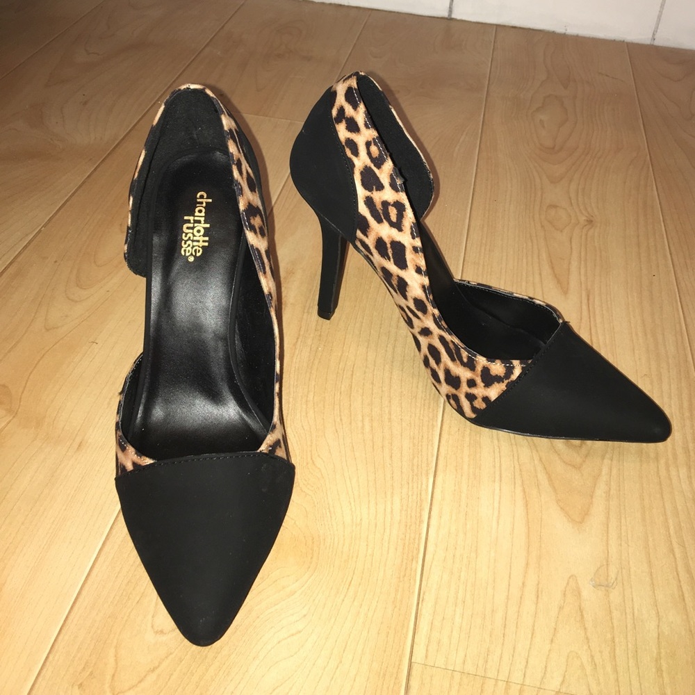 BRAND NEW Charlotte Russe leopard suede heels