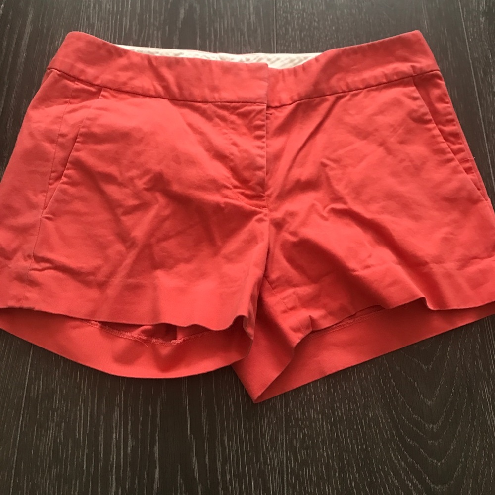 J.Crew coral chino shorts