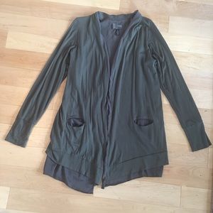 Perfectly comfy olive work cardigan-barely worn.