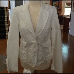 White denim blazer