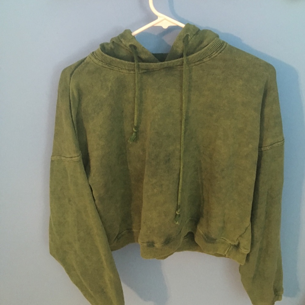 Acid wash green grungy sweatshirt
