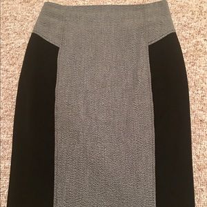 Express Gray and Black Pencil Skirt leopard lining