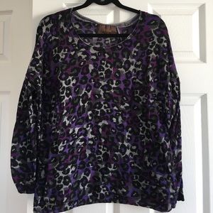 Purple leopard print sweater