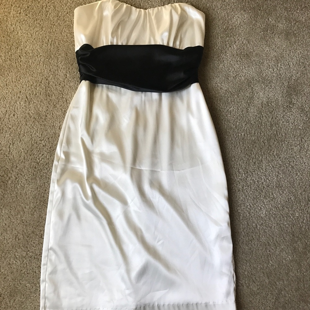 Black and white formal dress
