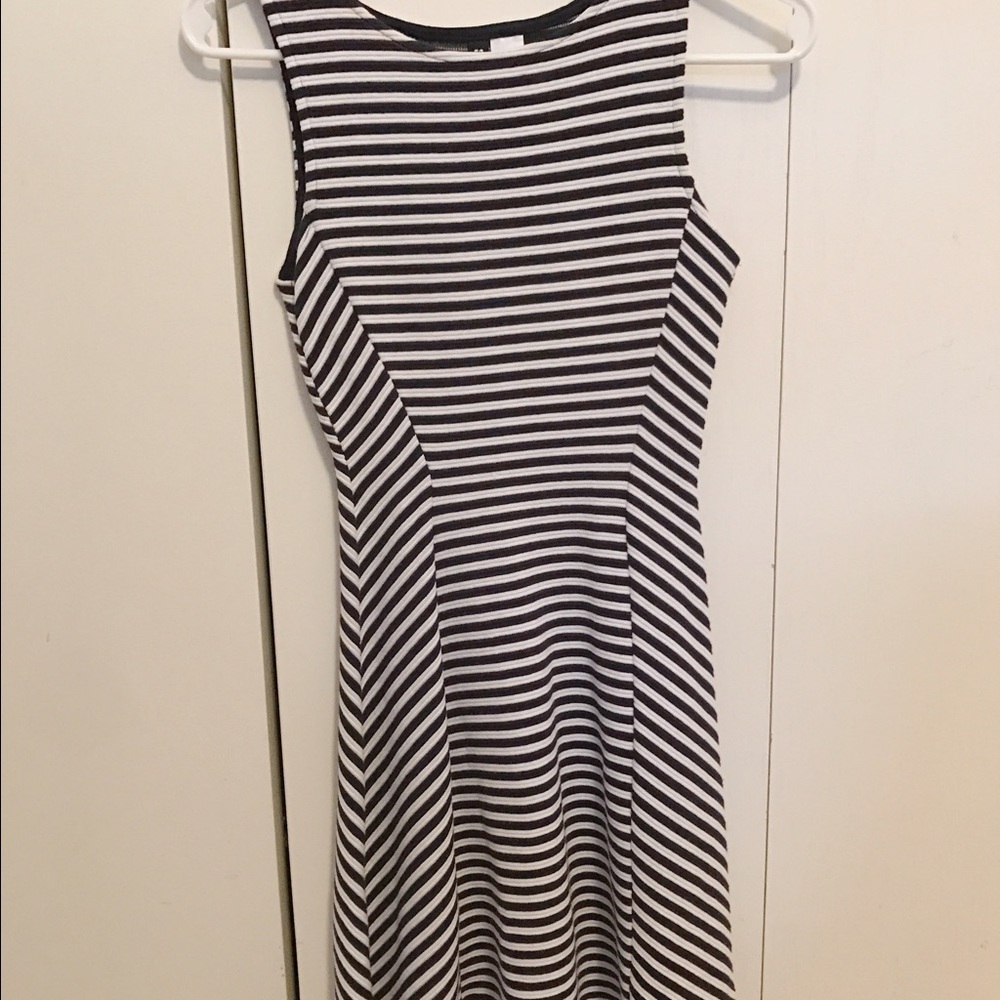 Navy and white dress