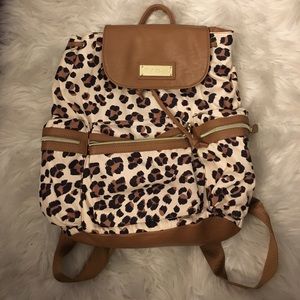 Betsey Johnson leopard print backpack