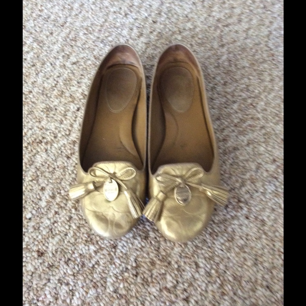 Coach ballet flats Gold