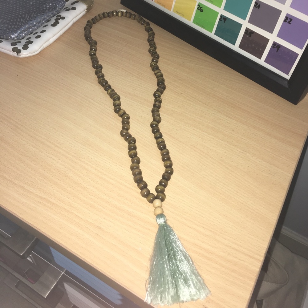 NWOT. Beaded tassel necklace.