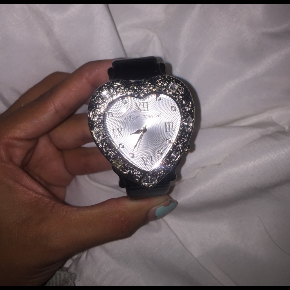 Betsey Johnson watch-black-silver