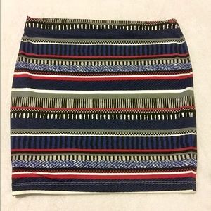 Tribal print mini pencil skirt