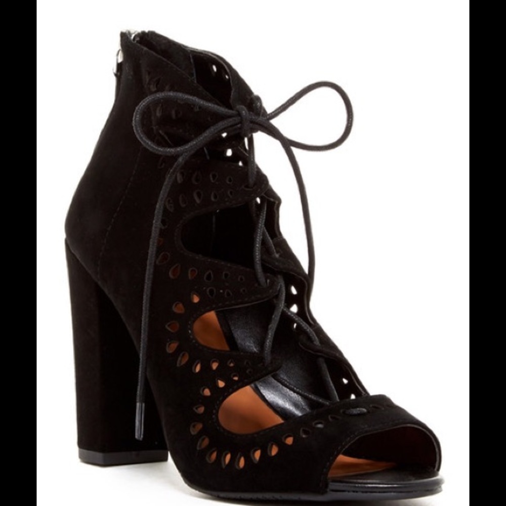 Reduced Price: Nordstrom faux suede lace up pumps