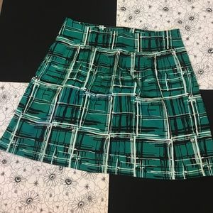 The Limited skirt, teal, black and white, NWT, L