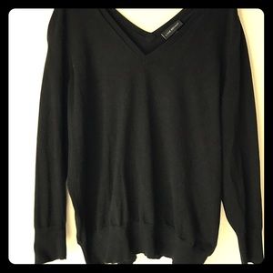Plain Black V-neck Sweater Lane Bryant