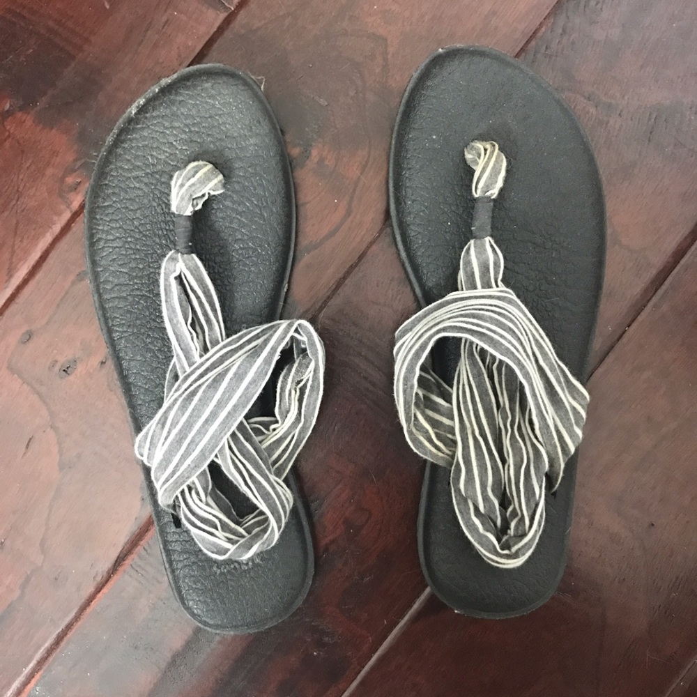 Size 9 Sanuk Yoga Sling Striped Sandal