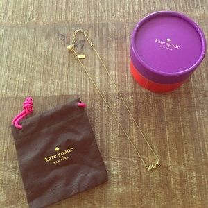 Kate Spade "mrs" gold necklace