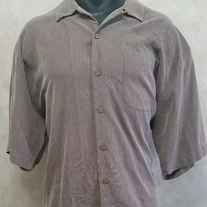 Tommy Bahama XL Floral Brown Spring Shirt