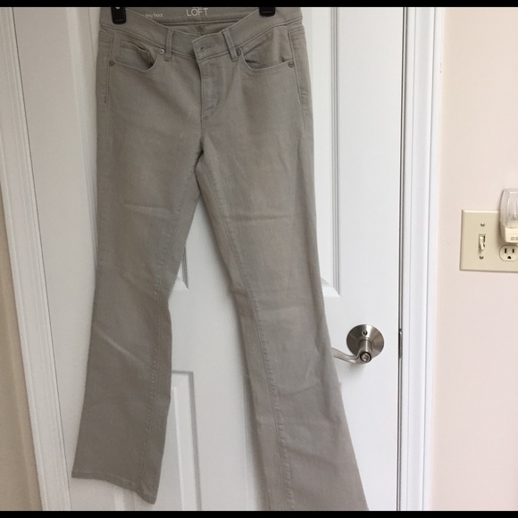 Loft beige-ish gray boot cut jeans - Picture 2 of 4