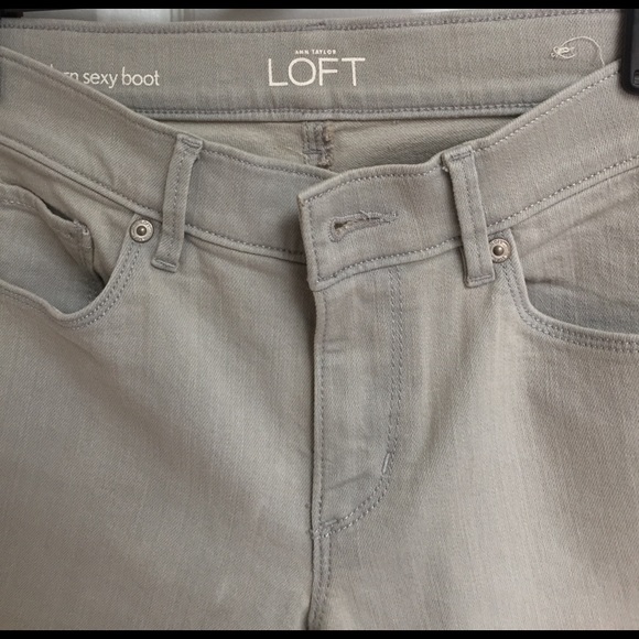 Loft beige-ish gray boot cut jeans - Picture 4 of 4