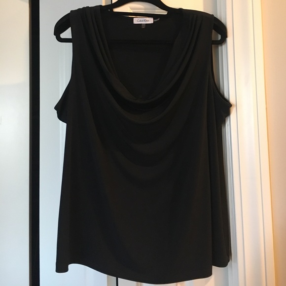 Calvin Klein Scoop Neck Sleeveless Blouse - Picture 1 of 4