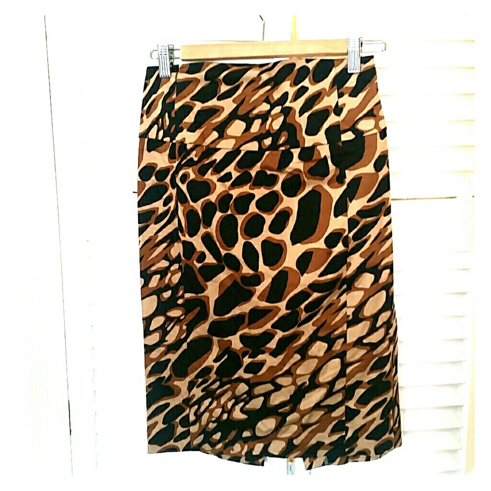 Express- Leopard Print Pencil Skirt