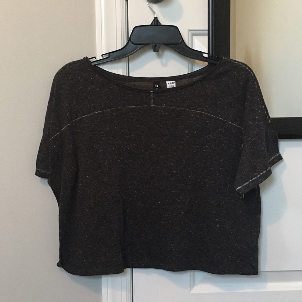 sheerish grey crop top