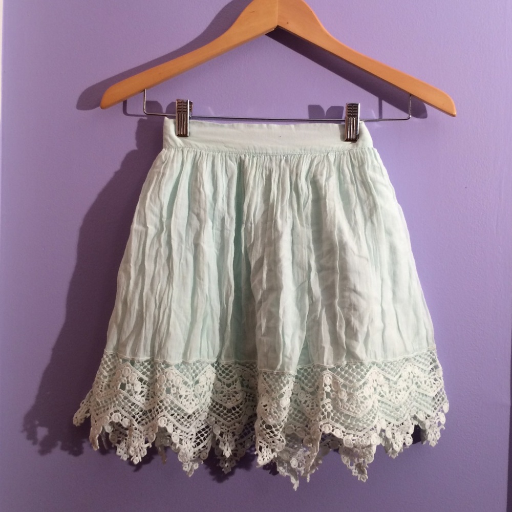 Mint Green Spring Skirt