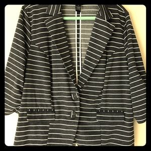 Striped Torrid Peplum Blazer