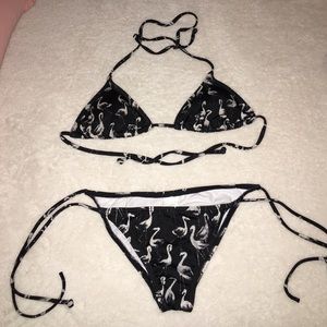 Billabong flamingo print bikini