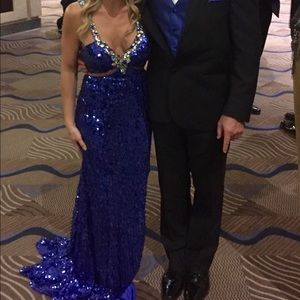 Studio 17 blue sequin dress (mermaid)