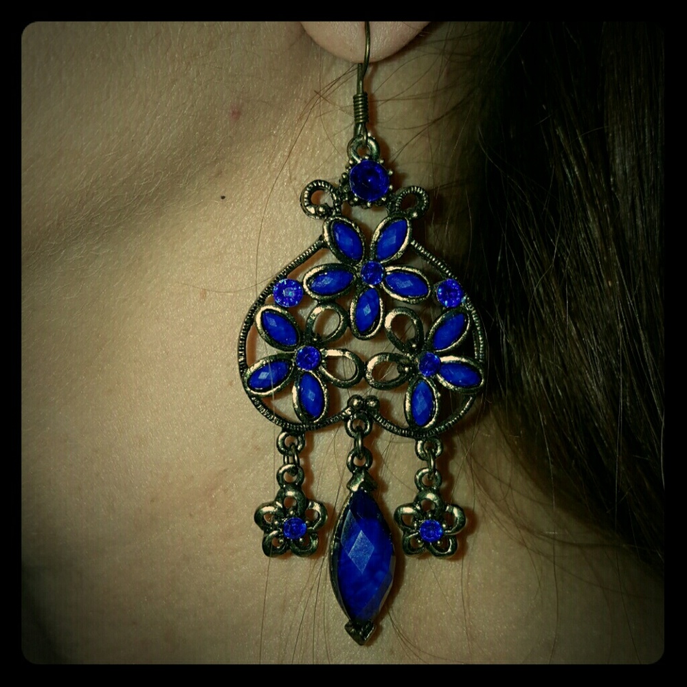 Gold beaded earrings